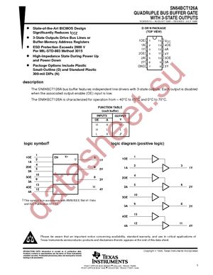 SN64BCT126ANE4 datasheet  